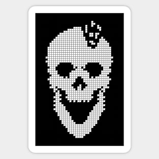 Skull Tetris Sticker